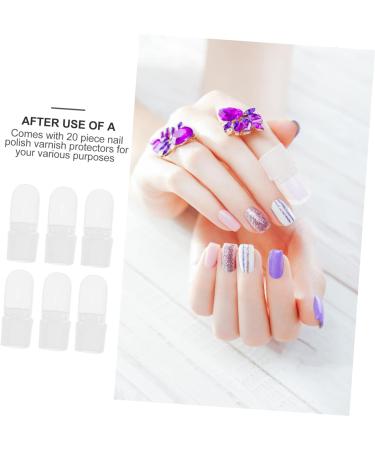 Healeved 60 Pcs Nail Case Nail Soaker Cap Nail Art Gel Nail Varnish Cover Peel off Cuticle Protector Nail Polish Tip Nail Polish Soaker Nail Polish Varnish Cover Manicure Armor Set Plastic 4x2cmx3pcs As Shownx3pcs - Buy Online on GoSupps.com