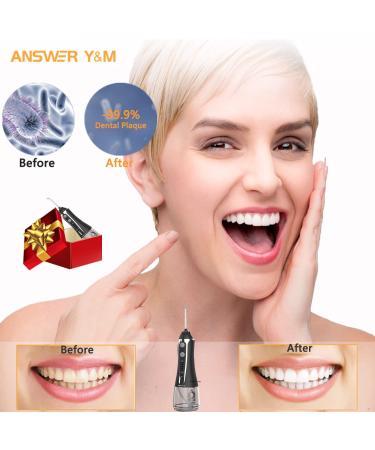 Oral Irrigator Test Winner 2024 - Cordless 300ML IPX7 for Braces & Bridges - Ideal for Home & Travel (Black) - Buy Online on GoSupps.com