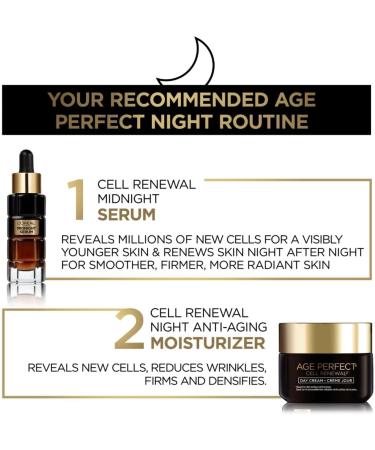 L'Oreal Paris Age Perfect Midnight Serum 1 oz - Anti-Aging Night Serum - Buy Online on GoSupps.com