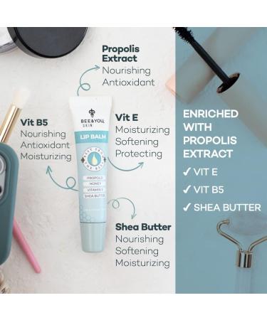 Bee and You 100% Natural Moisturising Lip Balm Chapped Lips Treatment Beeswax with Propolis Extract Raw Honey Vitamin E Shea Butter Non-GMO Gluten-Free 5g (Ultra Conditioning) - Buy Online on GoSupps.com