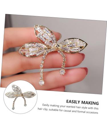 minkissy 1pc Hairpin Rhinestone Clip Women Hair Clip Fashion Non- Hair Clamps Party Headdress Rhinestone Headpiece Fashion Non-slip Hair Clamps Rhinestones Side Clip Delicate Miss - Buy Online on GoSupps.com