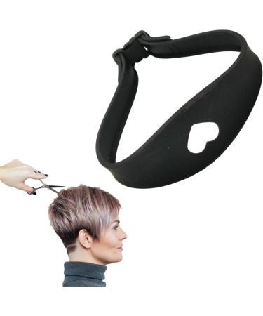 Hairline Shaping Tool | Hairline Shaping Haircut Bands Tool - Adjustable Curved Silicone Haircut Bands for Hair Salons and Home Black - Buy Online on GoSupps.com