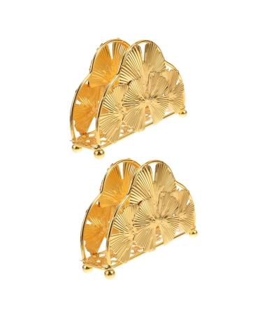 Alipis 2pcs Storage Modern Household Novelty Paper Holder Iron Table Serviette Napkin Gold Guest Kitchen As Shownx2pcs 14.5X8.2CMx2pcs