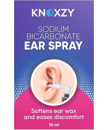 Knoxzy Sodium Bicarbonate Ear Spray - Ear Wax Remover for Clogged Ear Relief - 10ml - Buy Online on GoSupps.com