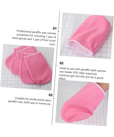 POPETPOP 8 Sets Leather Horn Boots Skin Care Tools Spa Mittens Foot Liners Paraffin Wax Foot Wraps Pedicure Tools for Feet Heated Glives Polyester Lining Work - Buy Online on GoSupps.com
