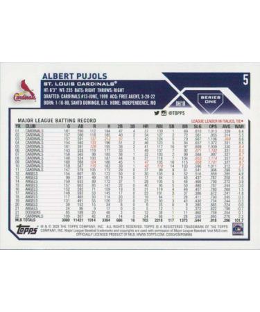 2023 Topps #5 Albert Pujols NM-MT St. Louis Cardinals Baseball Trading Card - Buy Online on GoSupps.com