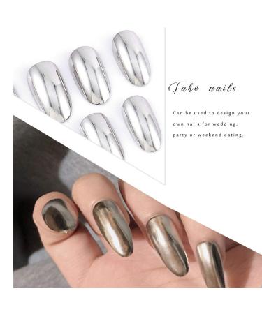 Buy Sethain Glossy Oval Press-On Nail Tips - 24 Piece Complete Set for Women & Girls | International Shipping - Buy Online on GoSupps.com