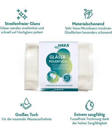 HAKA Glass Polishing Cloth - Streak-Free Shine Lint-Free & Absorbent | 1 PCS - International Shipping Available - Buy Online on GoSupps.com