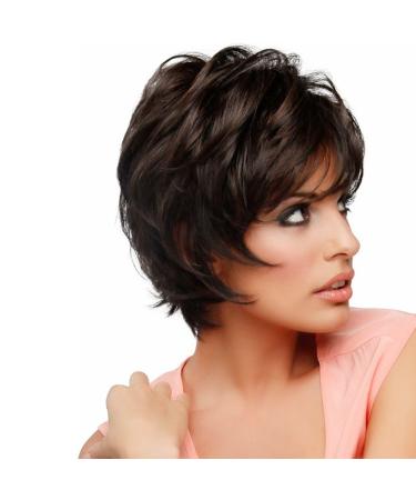 Asifen Short Layered Wigs with Side Bangs - Premium Human Hair Wigs for Women | International Shipping - Buy Online on GoSupps.com