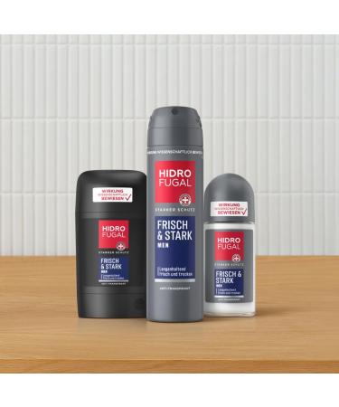  Hidrofugal Hidrofugal Men Fresh & Strong Roll-on powerful antiperspirant protection with refreshing fragrance long-lasting for men alcohol-free (50 ml) - Buy Online on GoSupps.com