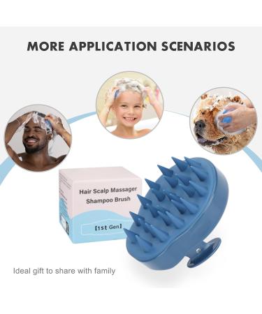 FREATECCH Scalp Massager Shampoo Brush | Soft Silicone Bristles for Hair Care & Relaxation | Ergonomic Design for Scalp Peeling & Hair Growth | Navy Blue Classic - Buy Online on GoSupps.com
