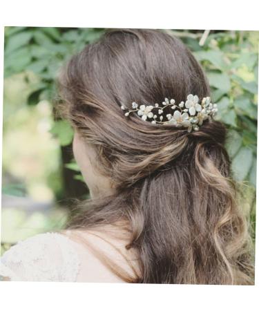 Angoily Wedding Hair Accessories Bridal Hair Comb Flower Hair Comb Bridal Hair Accessories Jeweled Hair Combs Veil Hair Comb Wedding Hairpieces Tiara Rhinestone Bride Pearl - Buy Online on GoSupps.com