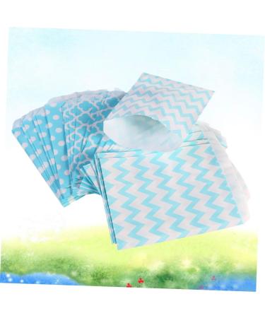 SKISUNO Candy Bag 24pcs Candy Shape Container Paper Mixed Party Patterns Wavy Wedding Blue Dot Bags Birthday Striped Sacks - Buy Online on GoSupps.com