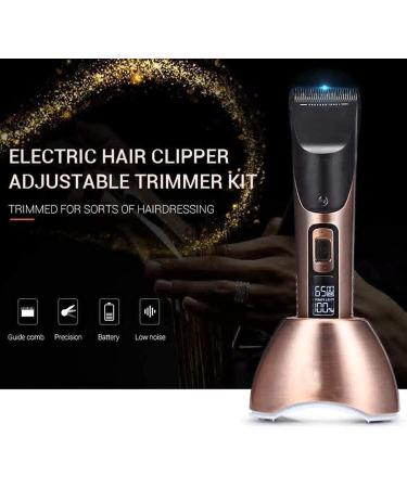 Professional Cordless Hair Clippers & Beard Trimmer - Rechargeable Haircut Kit with LED Display & Charging Dock for Men & Family Use | 4 Guide Combs Included - Buy Online on GoSupps.com
