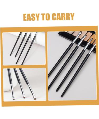 DRESSOOS 4pcs Eyeliner Brush Eye Makeup Tool Eye Liner Brush for Makeup Wooden Handle - Buy Online on GoSupps.com