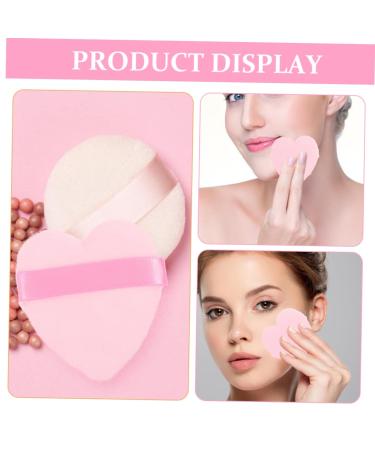 FRCOLOR 50pcs Heart Shaped Makeup Puffs - Double-Sided Powder Applicators for Setting & Contouring | Perfect for Foundation & Face Makeup | Pink - Buy Online on GoSupps.com