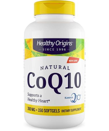 Healthy Origins CoQ10 (Kaneka Q10) 300 mg - Heart Health & Energy Supplement - Gluten-Free & Non-GMO Supplements - 150 Softgels Kaneka 150 Count (Pack of 1)