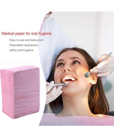 Buy Dental Bibs Disposable Cloth - Pink Oral Paper Towels for Dentists - 125pcs - Buy Online on GoSupps.com