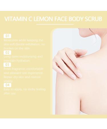 Exfoliant pour le corps la vitamine C au citron la vitamine C exfoliant pour le visage avec huile de jojoba et vitamine E limine les cellules mortes de la peau pour le visage exfoliant pour 1 pi ce. - Buy Online on GoSupps.com