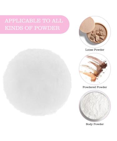 Sibba Large Fluffy Powder Quack - 10.2 cm Ultra-Hood Washable Velor Make-up Tool for Loose Powder - White | Reusable Face & Body Applicator - Buy Online on GoSupps.com