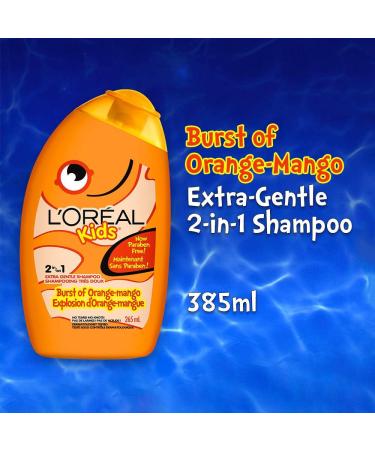 L'Oreal Paris Kids Shampoo and Conditioner Orange Mango 2 in 1 Paraben Free Extra Gentle Dermatologist Tested Tear-Free 265 ml Orange Mango 2 in 1 - Buy Online on GoSupps.com