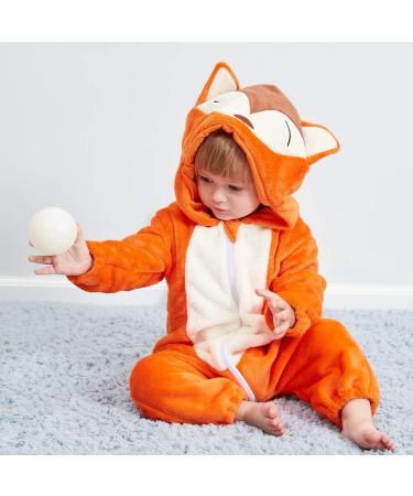 COOKY.D Unisex Winter Hooded Romper Jumpsuit - 6-12 Months Fox Design - Buy Online on GoSupps.com