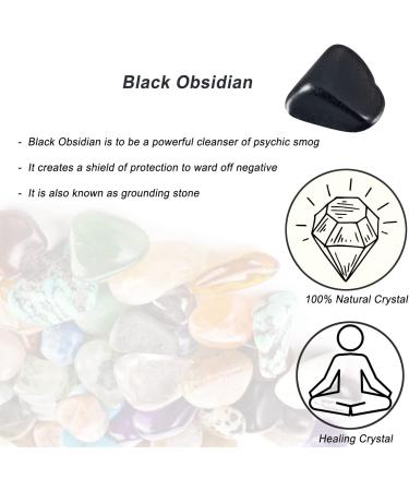 Large Black Obsidian Healing Crystal Stones 1.25-2.0 - Natural Reiki Gemstones for Energy Healing, Witchcraft, Meditation - Buy Online on GoSupps.com