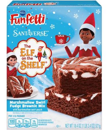 Pillsbury Funfetti Santaverse The Elf on the Shelf Marshmallow Swirl Fudge Brownie Mix - Buy Online on GoSupps.com