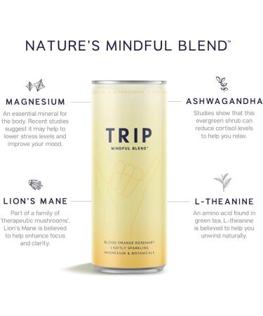 TRIP Mindful Blends - Sparkling Drink Multipack (x4 Elderflower Mint x4 Blood Orange Rosemary x4 Cucumber Mint) - (pack of 12 x 250ml) - Buy Online on GoSupps.com