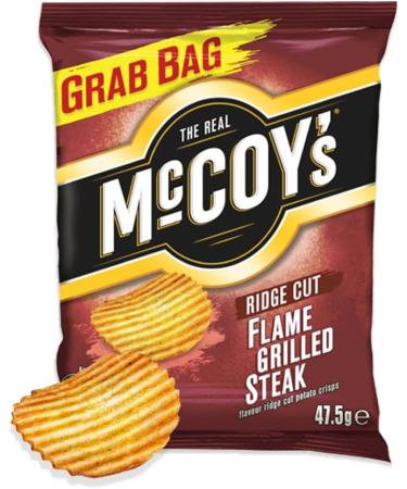 McCoy's Ridge Cut Crisps 36x45g (Flame Grilled Steak) - Buy Online on GoSupps.com