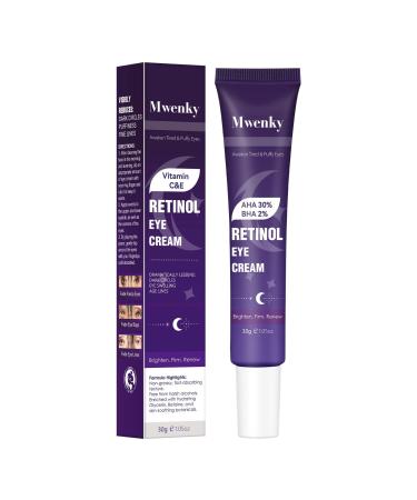 Retinol Eye Cream Infused with Vitamin C&E to Smooth and Hydrate Skin Cream for Dark Circles Treatments Reduce Under Smooth Wrinkles Eye Bags Puffiness