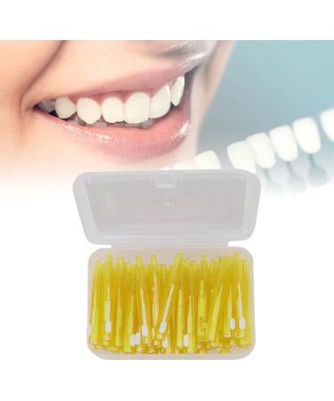 Braces Cleaner - 60 Interdental Brushes for Orthodontic Care | Slim Design with PP Handle - Yellow - Buy Online on GoSupps.com
