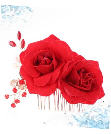 TOVINANNA 1pc Rose Hair Comb Rose Hairpin Flower Hair Comb Rose Hair Clip Women Hair Clip - Buy Online on GoSupps.com
