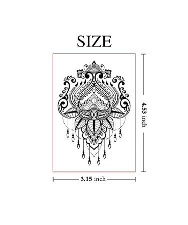36 Sheets Hoojan Temporary Tattoo: Mandala Sexy Flowers Fake Tattoos - Body Art Stickers for Women and Girls - Buy Online on GoSupps.com