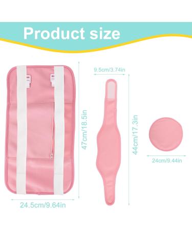 4-Hour Reusable Castor Oil Pack for Belly Neck & Chest - Comfortable Relief Massage Belt (Pink) - Buy Online on GoSupps.com