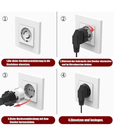 Child Locking Sockets - 24x Socket Protection & Safety for Babies | Secure Socket Strips with Rotary Mechanics - Buy Online on GoSupps.com