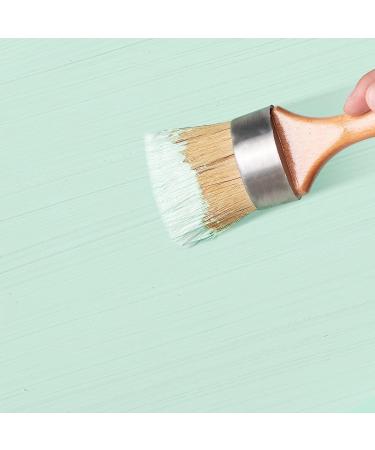 Mister Rui Chalk Wax Paint Brush Set - 3 Pcs Large Brushes for Chalk & Furniture Paint - Natural Bristles - Ideal for Acrylic/Milk Paint - Includes 1 Small Round & 2 Large Oval Brushes - Buy Online on GoSupps.com
