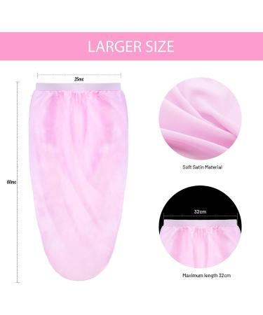 Auban Large Satin Bonnet Sleep Cap - 2 Pcs Set for Black Women - Elastic Band, No Fading - Ideal for Braids - Buy Online on GoSupps.com