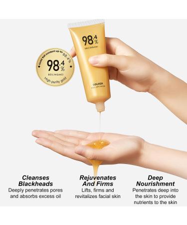 24K Gold Peel Off Mask | 98.4% Pure Gold Facial Mask | Deep Cleansing & Moisturizing | Blackhead Remover & Fine Lines Reduction - Buy Online on GoSupps.com