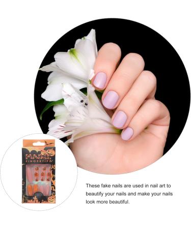 LALAFINA 1 Box Halloween Armor Press on Nails Acrylic Artificial Nail Tips Halloween Fake Nails Long Fake Nails Press on Nails with Glue Halloween Nail Art Manicure Coffin Woman Abs - Buy Online on GoSupps.com