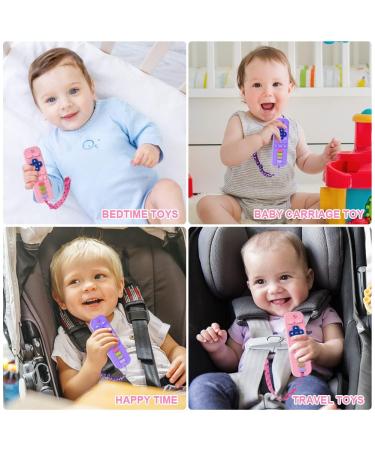 Buy Aolso Baby Biting Toys - 2-Piece Silicone Remote Control Teething Rings & Pacifier Clips (Pink/Purple) - Safe & Durable for Teething Relief - Buy Online on GoSupps.com