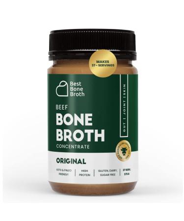 Best Bone Broth Premium Beef Bone Broth Concentrate - 100% Sourced from Grass Fed Pasture-Raised Cattle - Bone Broth Protein and Collagen - Bone Broth Soup - 375g (37 Servings)