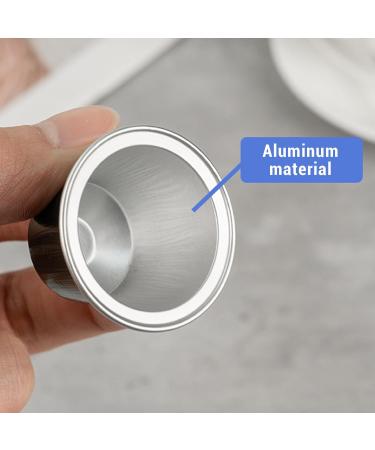  Qcwwy 50pcs Aluminum Foil Lids Seals for Reusable Coffee Pods Foil Lid Seal with 50pcs 15ml Coffee Capsules Coffee Pods Sealing Kit - Buy Online on GoSupps.com