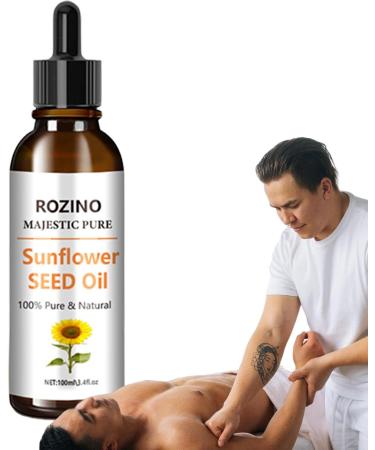 Organic Mix Sunflower Oil - 3.5oz Essential Aromatherapy Carrier Oil for Skin Hair & Massage | Voihamy - Buy Online on GoSupps.com
