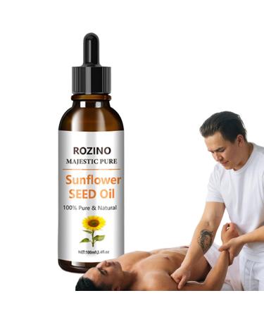 Bio-sunflower oil-aromatherapy carrier oil 3.5 ounces |Essential oil mixture organic body and skin care oil skin care for men and women Luckxing