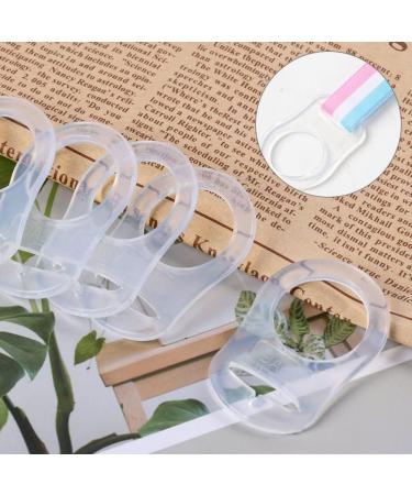Vicloon Silicone Baby Dummy Pacifier Holder Clip Adapter - 12Pcs Transparent White - Buy Online on GoSupps.com