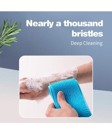 ifory Silicone Bath Body Brush Exfoliating Scrubber 76CM-Blue | Long Lasting Comfortable Massage for Shower - Buy Online on GoSupps.com
