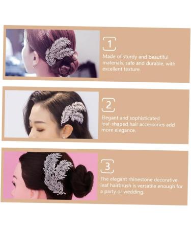 Angoily 1pc Wedding Hairpin Decorative Hair Combs Hair Clip for Wedding Silver Hair Clip Wedding Hair Comb Rhinestone Side Comb Bridal Hair Accessories Headgear Bride Rhinestone Fine - Buy Online on GoSupps.com