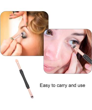 Eyeshadow Brush Double Ended Eye Makeup Brush with Protective Cap Soft Eye Brush for Women and Girls with Daily Eye Make-up - Buy Online on GoSupps.com