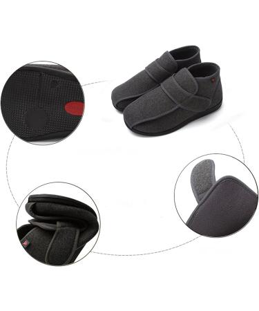 NVBHOF Diabetic Shoes for Men - Outdoor Cozy Arthritis & Edema House Shoes - 10.5 Black - Ideal Elderly Gift for Healthier Living - Buy Online on GoSupps.com